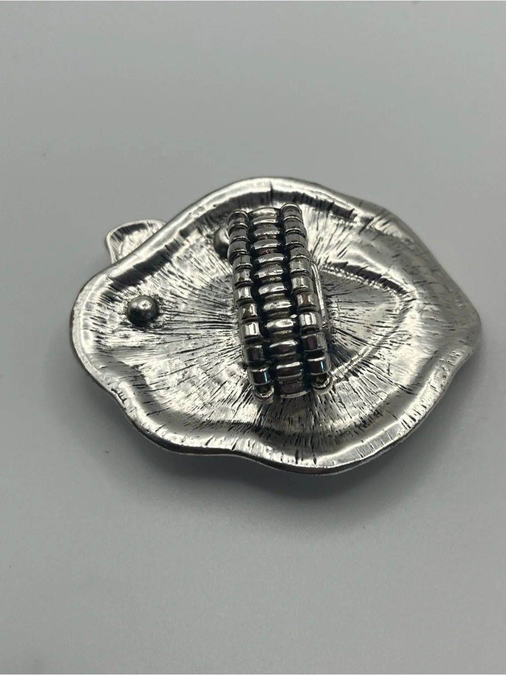 Silver Tone Floral Statement Stretch Ring